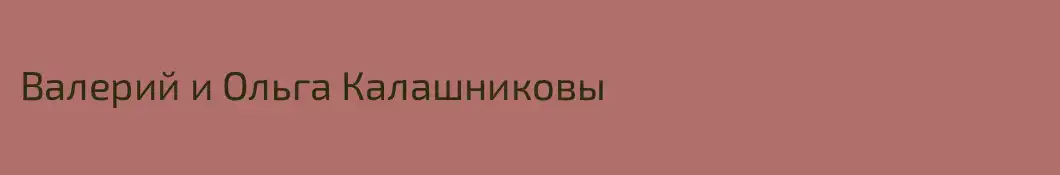 Валерий и Ольга Калашниковы
